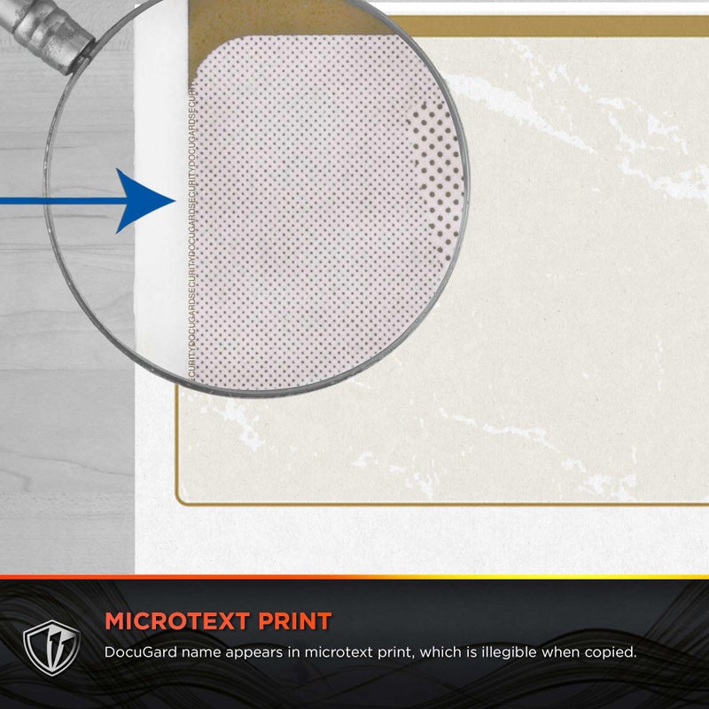 DocuGard Standard Gold Marble Top High Security Check Paper - QuickBooks & Laser/Inkjet Printer Compatible - 11 Security Features - 500 Blank Business Checks (04505) - Image 5